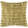 Art of Knot Channing Hand Crafted Circle Fringe Texture Decorative Pillow with Poly Filler, Lime