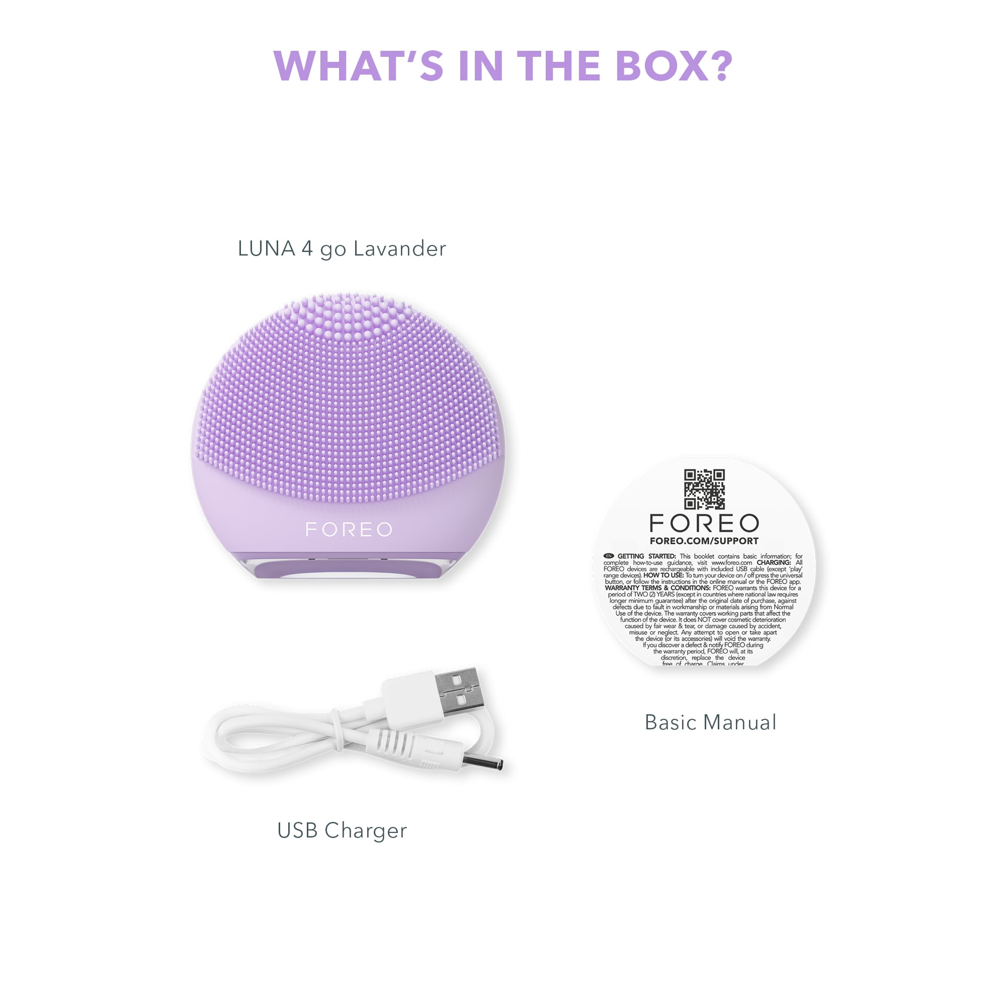 FOREO LUNA 4 Go - Silicone Facial Cleansing Brush for Travel