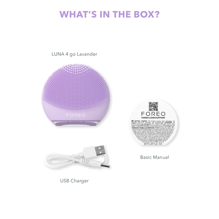 FOREO LUNA 4 Go - Silicone Facial Cleansing Brush for Travel