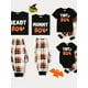 thumbnail image 4 of Conjuntos De Pijamas A Cuadros Con Estampado De Letras A Juego De La Familia De Halloween De PatPat (resistente Al Fuego), Ropa De Hombre Y Mujer Para Bebés Y Niños Para Actividades Familiares, 4 of 4