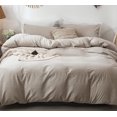 thumbnail image 3 of Juego de funda de edredón MooMee Bedding, 100% algodón lavado, tamaño king, 3 of 6