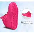 thumbnail image 4 of LUCKY STEP Fashion Hook and Loop High Top Sneakers Casual Walking Shoes,Hot Pink,Womens, 4 of 10