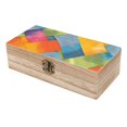thumbnail image 6 of 7.9×2.3 In Wooden Boxes Durable Easy To Use Dustproof Prevent Slippery Delicate And Cabinet Gray Tie-dye Background Rainbow Colors_1, 6 of 8