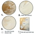 thumbnail image 3 of Designart "Ocean Storm In Beige, Blue, And Gold IV" Abstract Shapes Wall Art Living Room, 3 of 7