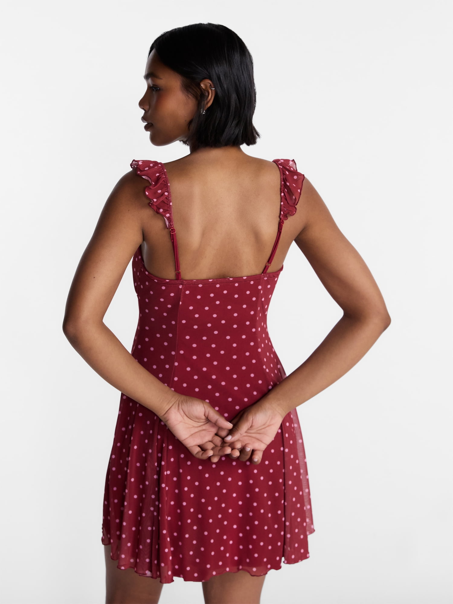 No Boundaries Fit and Flare Mesh Dress, Women’s XXS-XXL