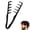 Black, variant on Texture Comb for Men & Women, Root Lifting Hair Shaping Tool, Wide Spacing Teeth, Lightweight ABS Grip(Gray)