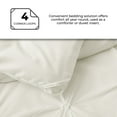 thumbnail image 3 of Peace Nest 3 Piece Pintuck Pinch Pleat Comforter Set, Bedding Set for All Season, Cream Twin, 3 of 4