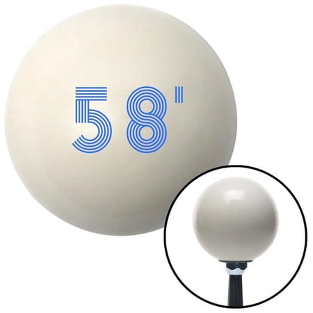 American Shifter Blue 58 Year Retro Series Ivory Shift Knob with M16 x 1.5 Insert Shifter Auto Brody