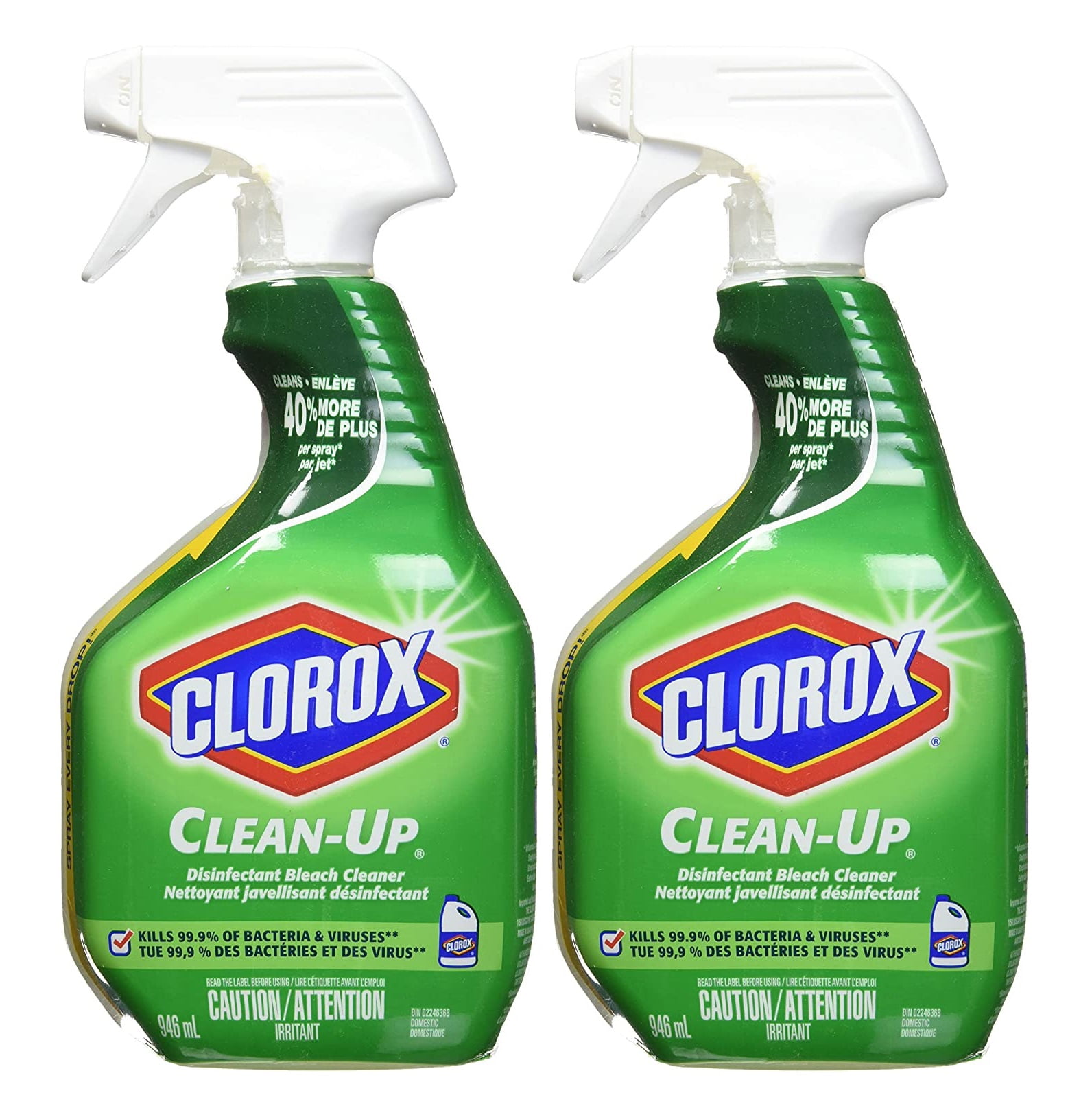 Clorox CleanUp All Purpose Cleaner Spray With Bleach, Original, 32 Fluid Ounces, 2 Pack