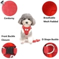 thumbnail image 5 of PULLIMORE Dog Harness And Leash Set Adjustable Reflective Soft Corduroy Pet Vest For Night Walking Puppy Kitten (S, Red), 5 of 9