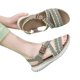 thumbnail image 1 of Sandalias Tejido Bohemio Correa Ajuste para Mujeres La Playa Verano (caqui 41), 1 of 9