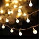 thumbnail image 5 of Guirnalda de luces LED con control remoto inalámbrico RF, 32.8 pies, 100 luces LED impermeables para uso en interiores y exteriores, regulable, extensible (blanco cálido) Xemadio HMHZ733, 5 of 6