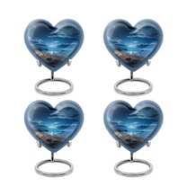 Nocturnal Whisper Of The Shore Small Urn For Ashes Keepsake Mom - Urns For Ashes Adult Female Mom - Portable Urns For Human Ashes - Cremation Urns For Human Ashes Adult Male (Size -3inch,4Pcs)
