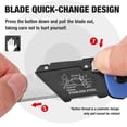 thumbnail image 4 of Cuchillo utilitario plegable WORKPRO G10 con mango de acero inoxidable, 4 of 8