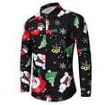 thumbnail image 1 of Awdenio Chemise de Noël Décontractée Automne et Hiver pour Hommes Manches Longues, 1 of 5