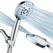 AquaCare High Pressure 8-mode Handheld Shower Head, Built-in Power Wash to Clean Tub, Tile & Pets, Extra Long 6 ft. Stainless Steel Hose, Wall & Overhead Brackets