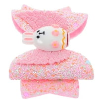 WORGEOUS Easter Kids Hair Clips Bunny Ear Sequin Bow Hair Ties Ideal For Easter Party School Events And Holiday Celebrations Sparkly And Durable Hairpins For Girls