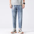 thumbnail image 5 of Pantalones vaqueros rectos para hombre, ropa de trabajo, pantalones vaqueros holgados y holgados para hombre, pantalones azul claro originales 2024, moda coreana grunge Y2k retro, 5 of 5