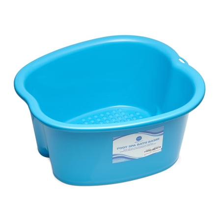 AllSett Health Extra Large Foot Bath Tub for Soaking Feet, Pedicure Basin, Arch Support, Blue