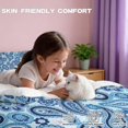 thumbnail image 4 of Qpednta Blue Paisley Duvet Cover Set All-Season Bedding Comforter Set Lightweight Comforter Cover 3-Piece Comforter Bedding Set for Apartment & College Dorm Decor, 4 of 7