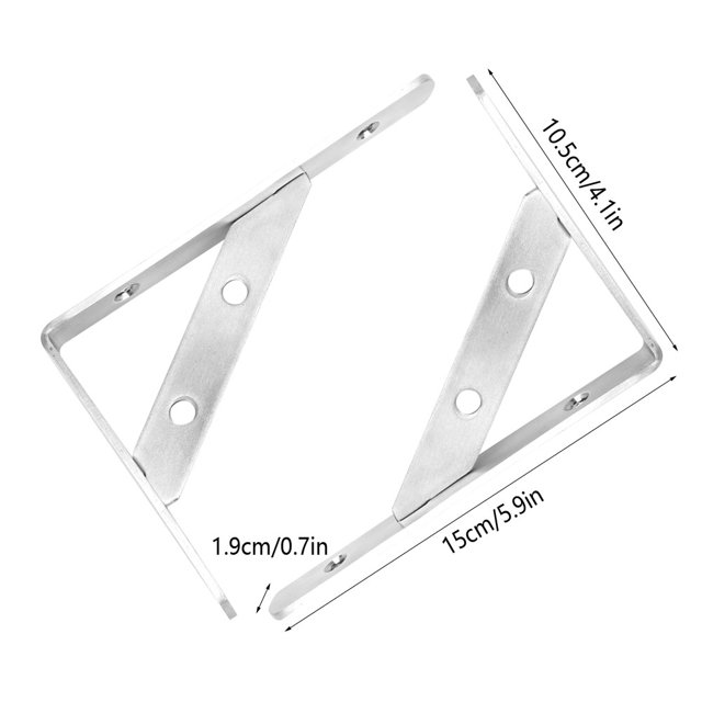 2Pcs Stable Triangular Support, Stainless Steel Support, Simple Structure Table Support for Stores, Workshops, Backyard, Trailer,