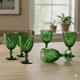 thumbnail image 2 of Juego 6 Copas de Vidrio Grueso con Diseño Diamante en Relieve, Capacidad 354 ml, Color Verde, 2 of 4
