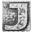 thumbnail image 3 of Ambesonne Letter J Shower Curtain, Majuscule Royal Styled, 69"Wx70"L, Black Grey, 3 of 3