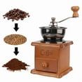 thumbnail image 5 of Retro Style With Ceramic Millston Spice Burr Mill Coffee Manual Coffee Bean Grinder Utensils Stainless Steel Handle Mini Wooden, 5 of 8