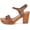 Tan Pu, variant on - Stage - Women's Wedge Heel Platform Sandals with Ankle Buckle and Studded Open Toe Design (Tan Pu, 8.5)