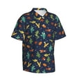 thumbnail image 2 of Disketp Hawaiian Shirts For Men,Shells And Seaweed Print Mens Casual Short Sleeve Button Down Shirts Beach Shirt, 2 of 8