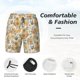 thumbnail image 3 of Fotbe Hippie Bee Honeycomb Traje de Baño para Hombre – Shorts de Natación de Secado Rápido con Forro y Bolsillos-Large, 3 of 6