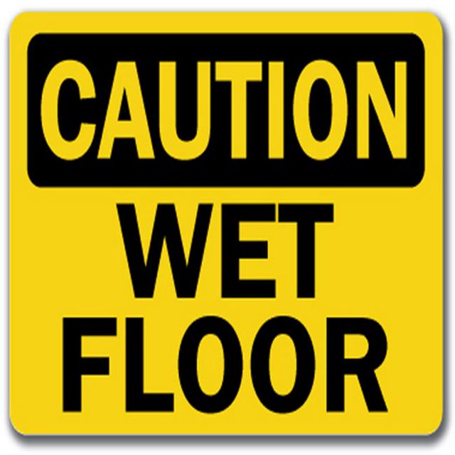 SignMission CS-Wet Floor Panneau de Sécurité 10 x 14 Po. Panneau d'Avertissement de Sécurité OSHA - Sol Mouillé