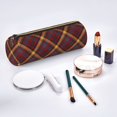 thumbnail image 2 of Disketp Buffalo Check Plaid Estuche Organizador de Lápices de Cuero, Estuche de Oficina con Cremallera para Bolígrafo y Lápiz, 2 of 6