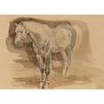 thumbnail image 2 of Piotr Michałowski 14x11 Gold Ornate Wood Frame and Double Matted Museum Art Print Titled - Apple Horse Study (1845-1850), 2 of 4