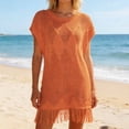 thumbnail image 2 of Cache-maillot pour Femmes Chandail à Capuchon de Maillot de Bain Tricot Ajouré à Franges Robe de Plage Cache-Maillot Long Cache-Maillot pour Femmes Cache-Maillots pour Maillots de Bain Femmes Grande Taille Cache-Trous Cache-Maillots, 2 of 6