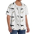 thumbnail image 2 of Fotbe Dachshund Dog Camisa Estampada de Manga Corta para Hombre, Casual de Verano, Estilo Playero, Sin Arrugas-Medium, 2 of 5