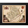 thumbnail image 2 of Blaeu 14x12 Black Modern Framed Museum Art Print Titled - Monmouthshire Wales Great Britain - Blaeu 1645, 2 of 5