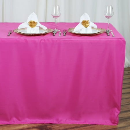 

8 ft Fitted 96x30 Polyester Tablecloth Wedding Catering Trade Show Table Linens