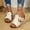 Beige, variant on USSUMA Comfortable Sandals for Women Women's Fashion Casual Belt Buckle One-Line Spring and Summer New Breathable Thick-Soled Open-Toe Beach Sandals Beach Pool Day Slides Tax Free Weekend