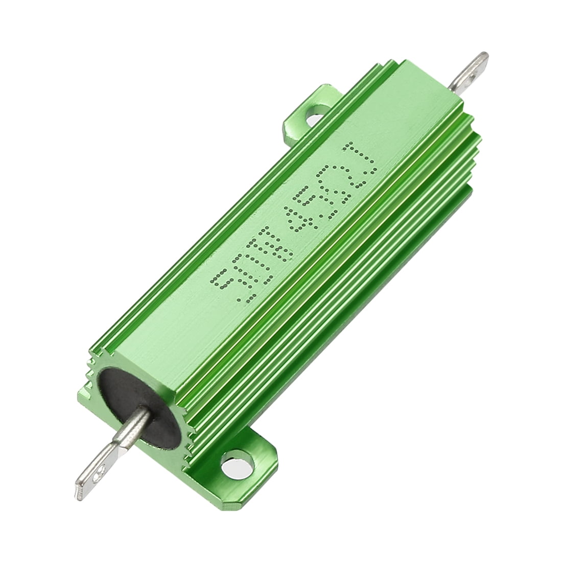 sourcing map 25W 25 Ohm 5% Aluminum Housing Resistor Screw Tap Chassis Mounted Aluminum Case Wirewound Resistor Load Resistor Green Tone 5 Pcs