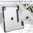 thumbnail image 6 of Dteck Hybrid Slim Case for iPad Air 13-inch M2 (2024), Trifold Standing ShockAirof Airtective Cover with Clear Transparent Back Shell Built-in Pencil Holder for iPad Air 13" 2024,Darkblue, 6 of 8
