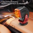 thumbnail image 3 of Calentador De Coche, Descongelador Portátil De Calentamiento Rápido De 12 V Para Parabrisas De Coche, Modos Cálidos Y Fríos 2 En 1 Con Purificación De Aire Ionizado Y, 3 of 7