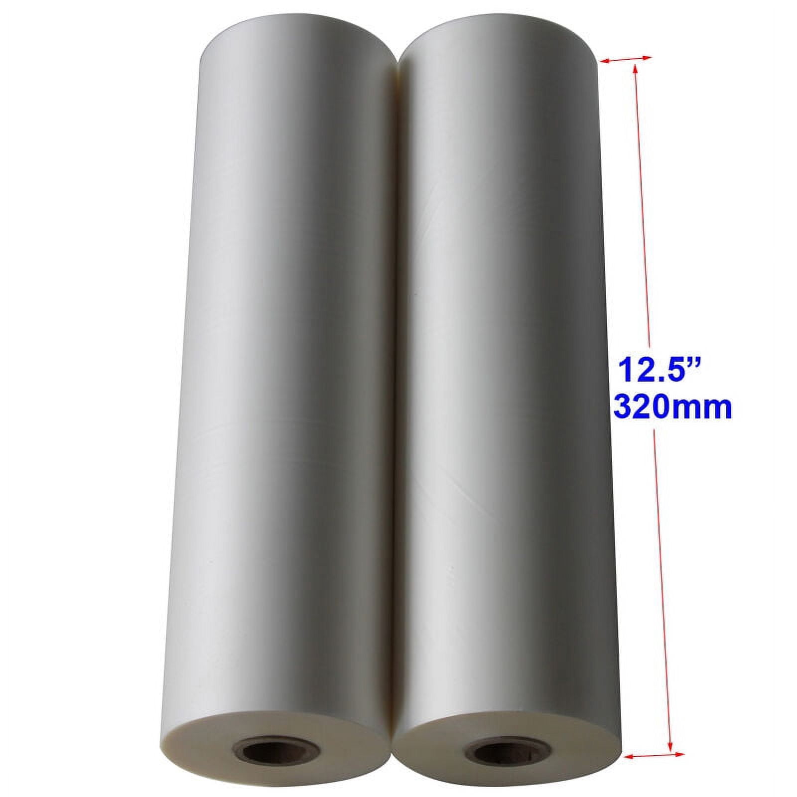 INTBUYING 2 Roll 12.5" X656' (0.32x200M) Matt Roll Thermal Laminating Film for Paper and Photo