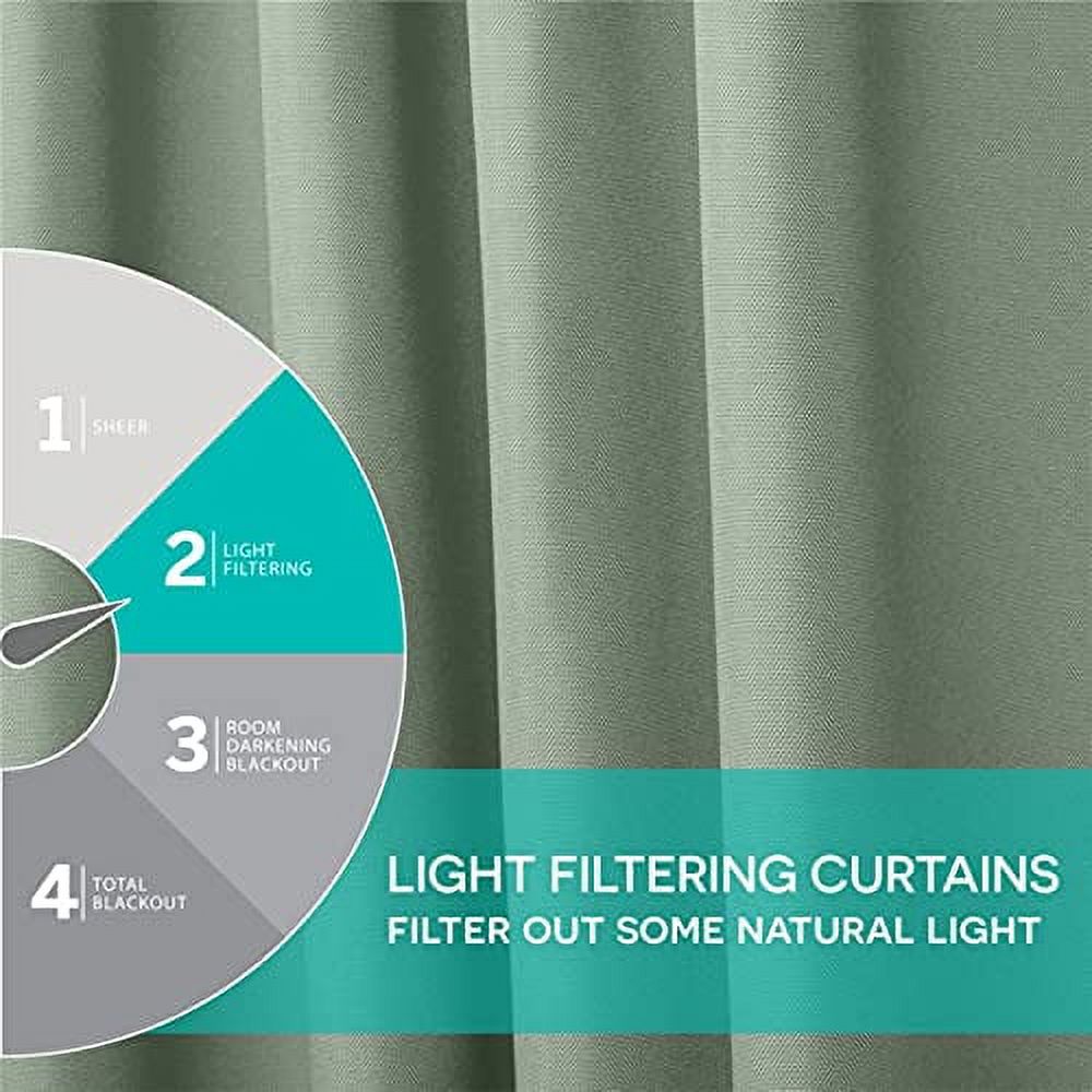 Exclusive Home Curtains Indoor/Outdoor Solid Cabana Tab Top Curtain Panel Pair, 54x108, Seafoam