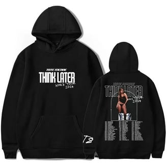 Tate McRae Hoodies Merch 2024 Think Later World Tour Long Sleeve