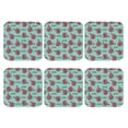 thumbnail image 2 of Fuzoiu Snowflake Hot Cocoa Print Leather Coasters Set,Drink Coasters Set of 6,for Tabletop Protection, Durable PVC Coasters,Home Décor and Housewarming Gift,Square, 2 of 7