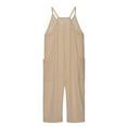 thumbnail image 5 of Girls Jumpsuit Sleeveless Casual Plain Color Overalls Loose Spaghetti Strap Summer Rompers Long Pants with Pockets Tween Girls Outfits for Tween Girls 6-7 Years, 5 of 8