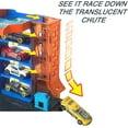 thumbnail image 6 of Hot Wheels City Toy Track Set, Downtown Car Park Playset with 1:64 Scale Vehicle, 4 Levels, Working Lift & Exit Chute, 6 of 7