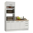 thumbnail image 1 of Madesa Ensemble de Rangement de Cuisine 2 Pcs avec Armoire de Garde-Manger à 3 Portes et Base à 3 Tiroirs Pieds Réglables 74 Pouces Unités d'Organisation Modernes en Bois - Blanc, 1 of 11