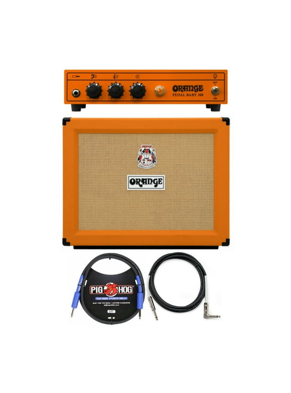 Orange Amps Pedal Baby 100 Guitar Amplifier with Open Back Cabinet and Cables